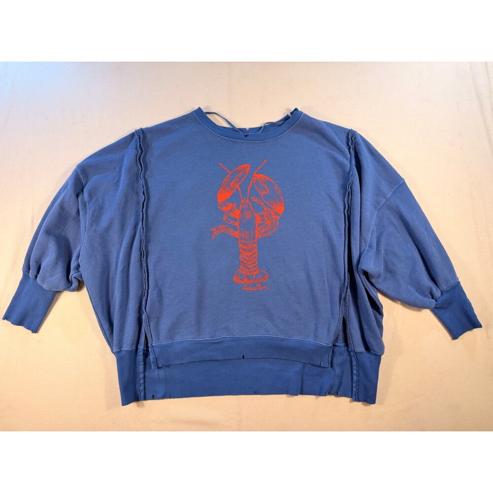 Free People We The Free Camden Lobster Graphic Sweatshirt Size M - Picture 3 of 10